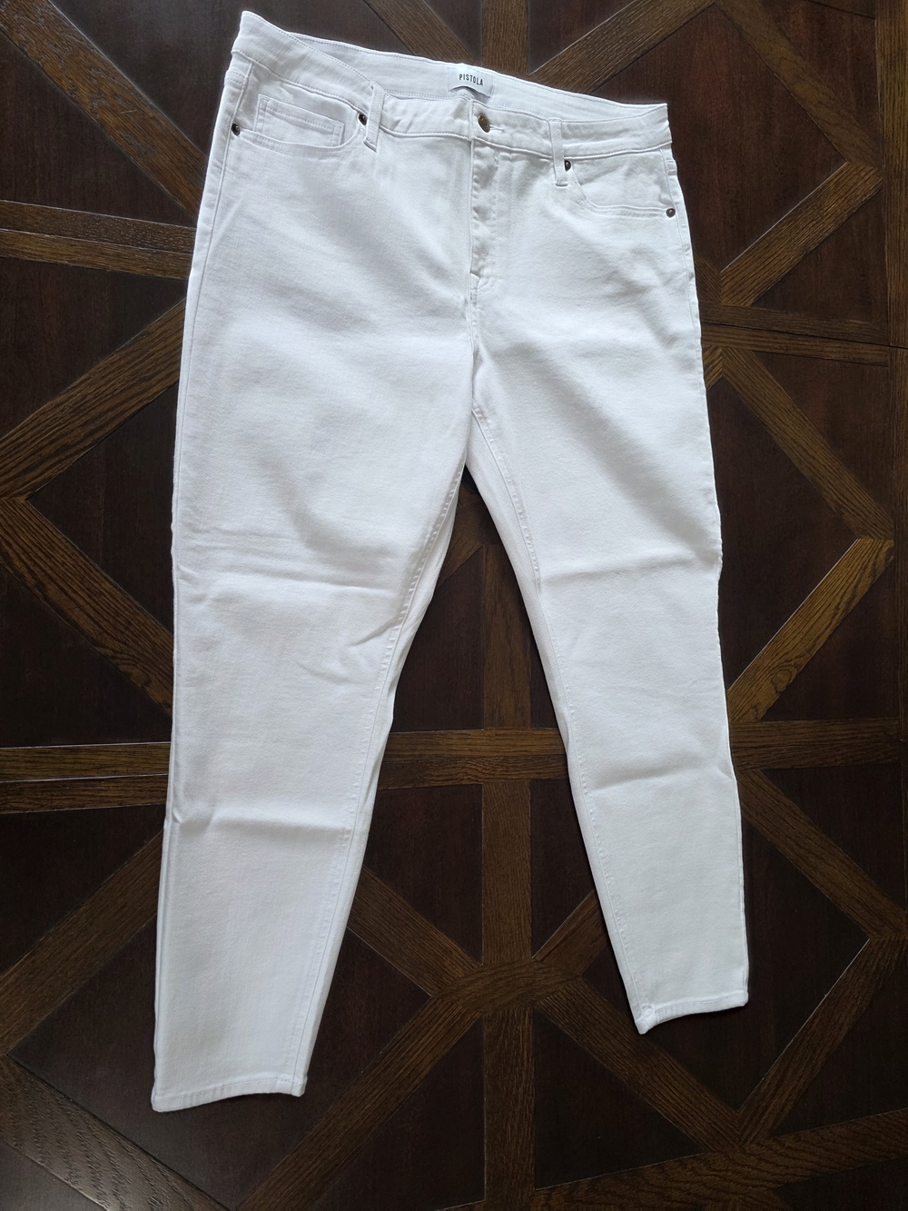 Pistola Jennifer High Rise White Stretch Skinny Jeans Size 33